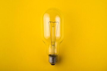 light bulb on a white background. incandescent light