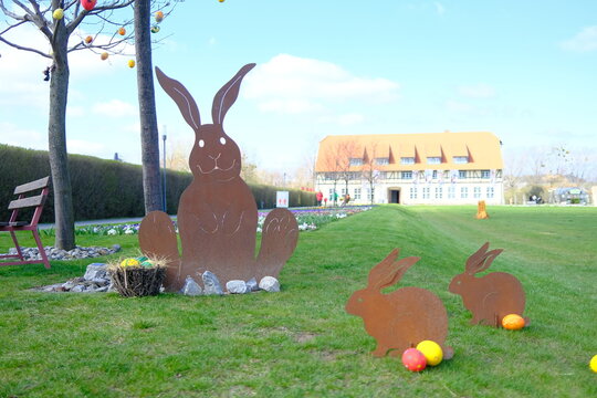 Osterhase Symbol im Bürgerpark Wernigerode