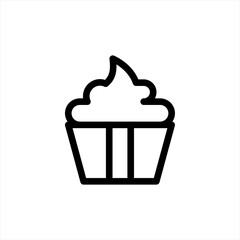 Simple cupcake flat icon design vector. Muffin. Cupcake icon
