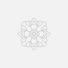 flower mandala ornament vector icon logo design