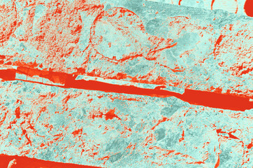 abstract red, orange, celadon and aquamarine colors background for design