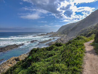 Rocky coastline at the Tsitsikamma National Park, South Africa