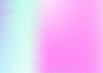 Holograph Minimal Banner. Iridescent Holographic Fluid Glam