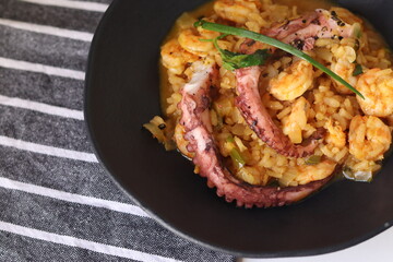 Seafood rice, brazilian food
