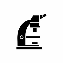 Microscope. Flat icon. Pharmacy and science vector illustration