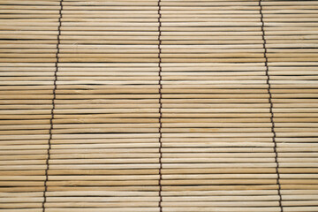 Straw litter on the kitchen table as a background.