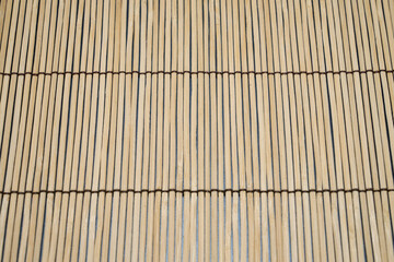 Straw litter on the kitchen table as a background.