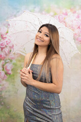 Fototapeta premium pretty model in spring
