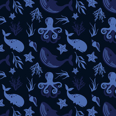 Under The Sea Seamless Pattern