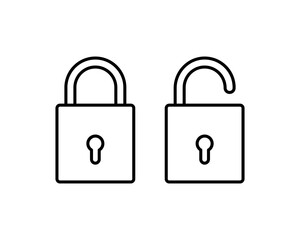 Lock Icon in trendy flat style isolated on white background. Security symbol for your web site design, logo, app, UI. Vector illustration, EPS10.