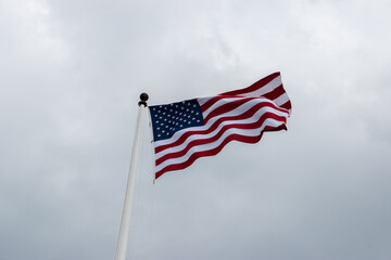The flag of the United States of America in Fort Sumter National Park