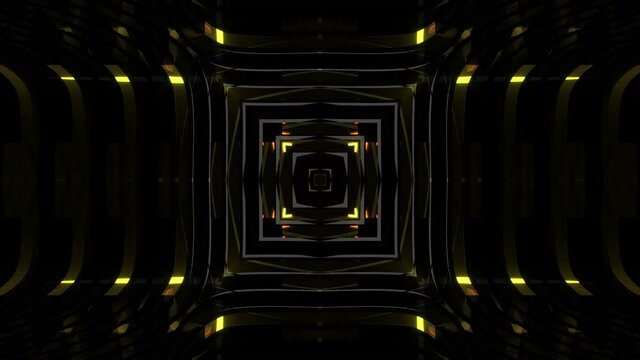 4K Black Gold Lines Looped