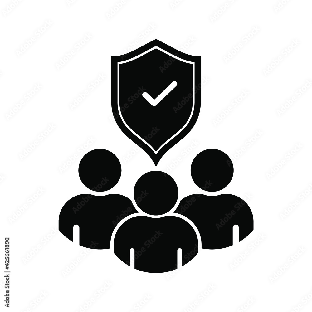 Wall mural employee protection icon, vector illustration with a simple design