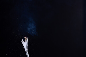 Obraz na płótnie Canvas Smoke on black background