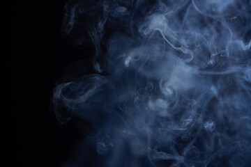 Smoke on black background