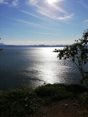 sunset over the lake