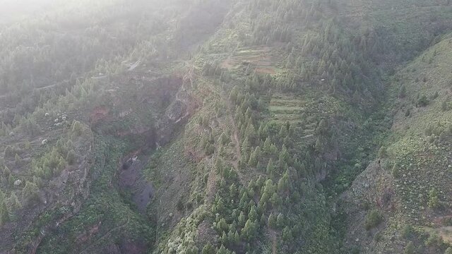 Paisaje dron Canarias, Tenerife, Candelaria, barrancos 