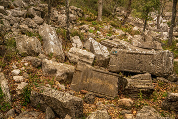 Scenic view of Termessos, which  was a Pisidian city built at an altitude of more than 1000 metres...