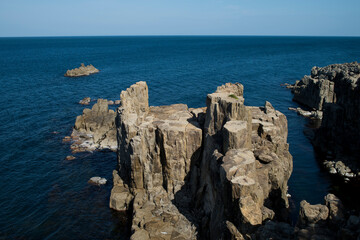 東尋坊のリアス式海岸