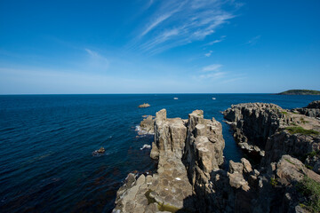 東尋坊のリアス式海岸