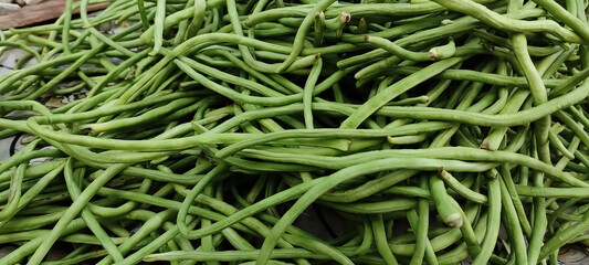 green beans in the market