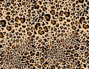 Seamless leopard design pattern, animal print.