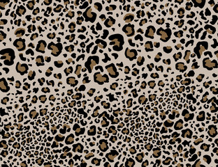 Seamless leopard design pattern, animal print.