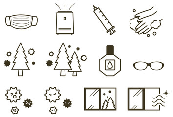 花粉症アイコンセット