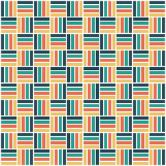 Patrón de azulejos formados por líneas de colores creando un entrelazado