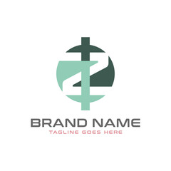 monogram logo design with letter ZI