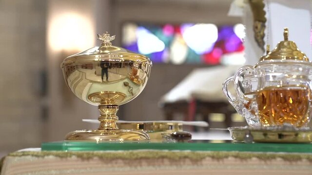 Altar ready to celebrate mass