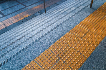 braille block floor tiles with buttons For the visually impaired