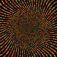 Abstract Colorful Blocks Vortex Art Design Background