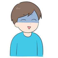 笑いながら怒っている男性