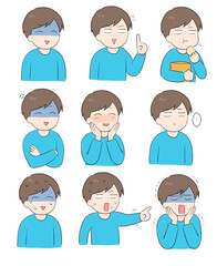 怒ったり照れたり男性のリアクションいろいろ	
