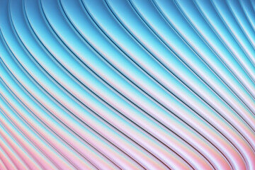 3d Illustration  rows of neon  textile line  . Patter on a pink and blue  background, pattern....