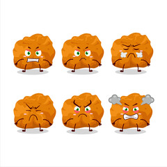 Karage cartoon character with various angry expressions