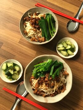 Noodle Soup with Ground Meat, Taiwanese Food