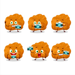 Photographer profession emoticon with karage cartoon character