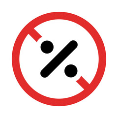 No percent sale sign vector. 