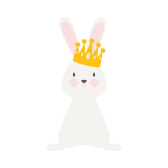 crowned cute bunny