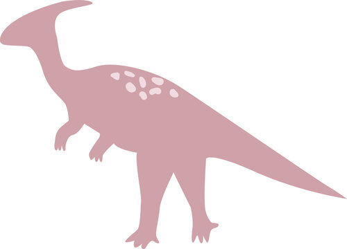 pink parasaurolophus dinosaur standing silhouette clip art preview