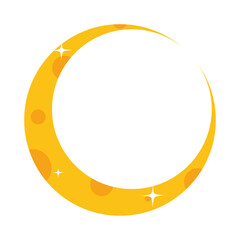 golden crescent moon