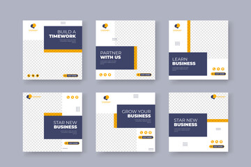 business social media post template collection