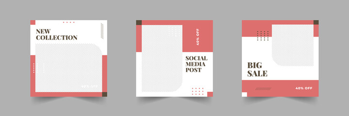 furniture social media post template collection