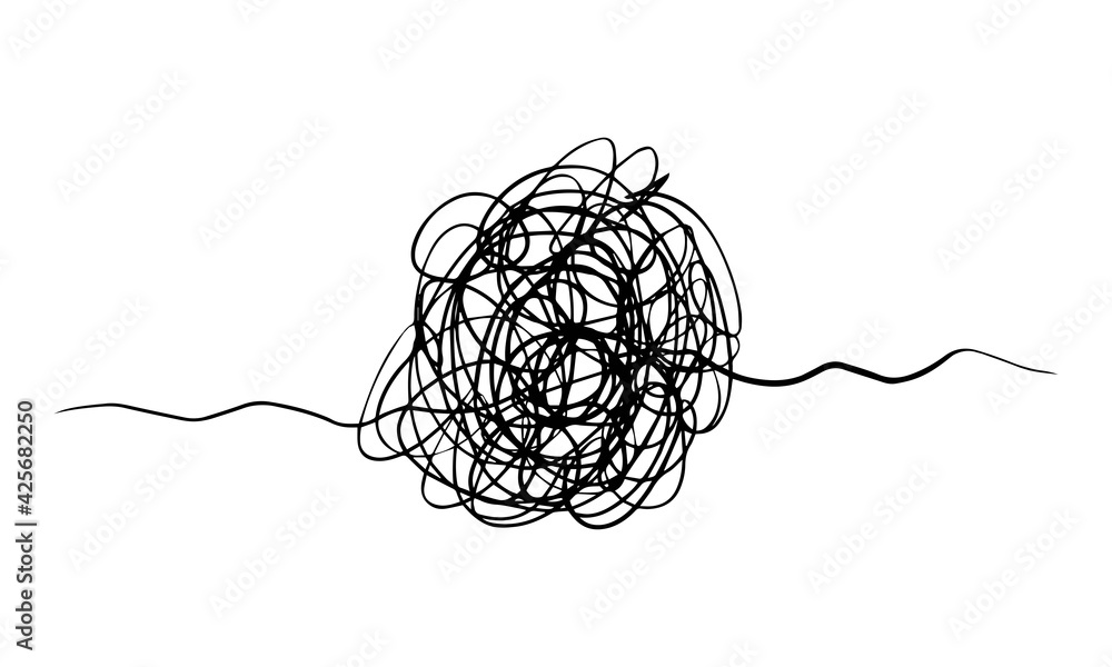 Poster hand drawn scribble sketch circle object. tangled grungy round scribble. isolated on white backgroun