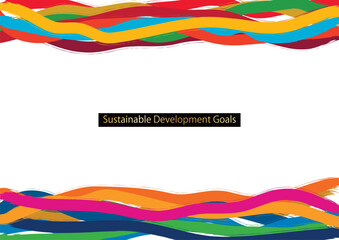 SDGsのためのCMYK指定色アブストラクトフレーム6