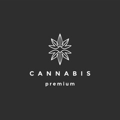 Creative cannabis vector design on black background