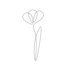 Flower isolated on white background, vector illustration