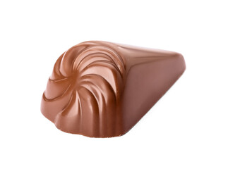 Tasty chocolate candy on white background